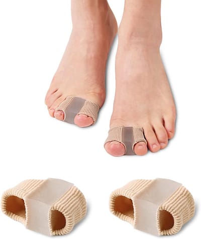 Daity 2 stuks - Teenbeschermer - hallux valgus grote teencorrector - Toe Spreader - teenbeschermers siliconen - Teenbrace - Bigfoot Duim Valgus Splitter - Pijnvermindering - Dubbele gat Teencorrectie Orthese