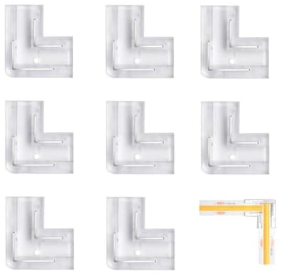 8 Stuks Naadloze Hoekverbinders voor LED-strips - 2-polige Connectoren voor Eenvoudige montage