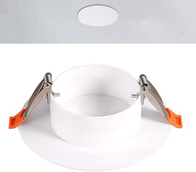 Plafond gat afdekplaat - Decoratieve afdekplaat - Gaten afdekken - Met veerklemmen - 9.4 cm breed - Wit