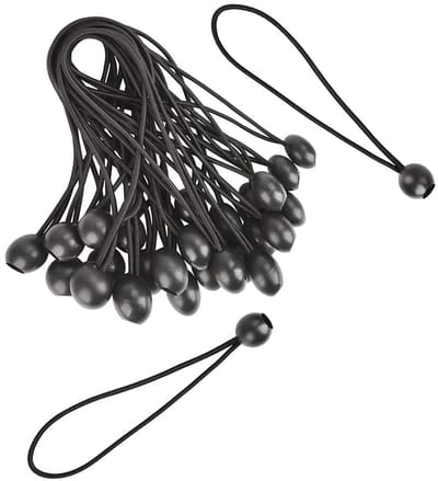 Dailygoods- Bungee Cord 30 stuks 20 CM - Elastisch Koord - Kunststof/Nylon - Weerbestendig - Duurzaam - Bungee-ballen met Kogelkop - Elastisch Touw