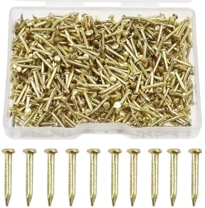 Kleine spijkers - mini spijkers - ideaal voor handgemaakt - goud - stalen spijkers - bevestigingen voor hout - perfect voor knutselen