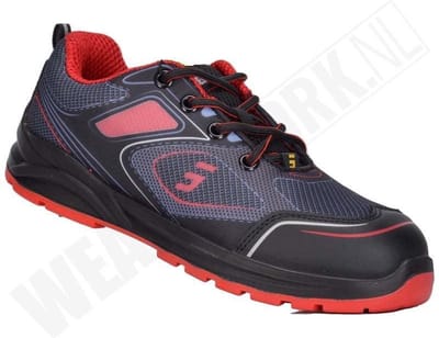 Safety Jogger Cador S1P Veiligheidsschoen SlipvastSRC-ESD Rood - Maat 38