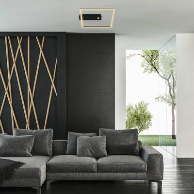 BRILONER - NICI - LED Plafondlamp - plafonniére met bewegingsmelder - zwart - LED - 12.5W