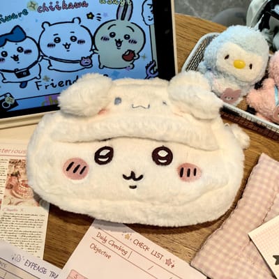 Anime Pluche Etui Cartoon Usagi Hachiwareas Schrijfgerei Doos Grote Capaciteit Etui Student Schrijfgerei Verjaardag Meisje Cadeaus