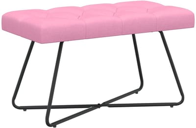 vidaXL Bank met knoopverstelling Roze 80 x 40 x 46 cm Stof