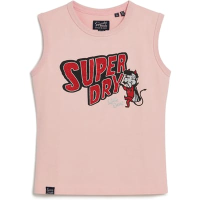 Superdry - Retro slim-fit bodywarmer met versiering - Dames - Vesten