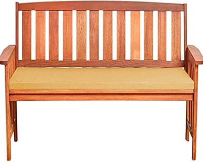 Tuinkussenhoes Bank - Zitkussen Buiten - Terras Ontspannen - Waterdichte Polyester - 200 x 45 cm - Geel