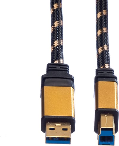 ROLINE GOLD USB 3.2 Gen 1 kabel, type A-B, 1,8 m