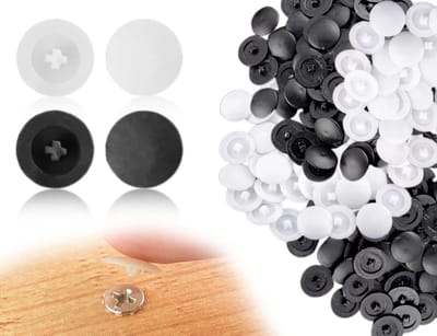 Dailygoods- Schroefafdekking 100 stuks - Kunststof Dopjes - Decoratieve Afdekkapjes - Kruiskopschroeven - Meubelreparaties - Diameter 12 mm - Schroefdop