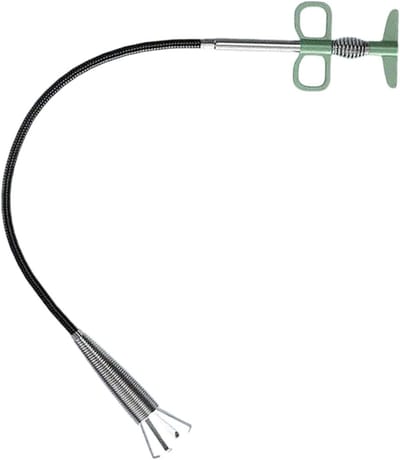 Douche Afvoer Snake - Drain Cleaner Tool - Verstoppingen Verwijderen - Vierklauwen Ontwerp - Tot 200 cm - Grijs