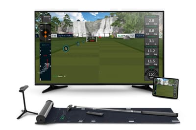 GPRO EX PUTT RG Scherm Putting Oefenapparaat ExPutt Putting Oefenapparaat (Echt Groen) zwart