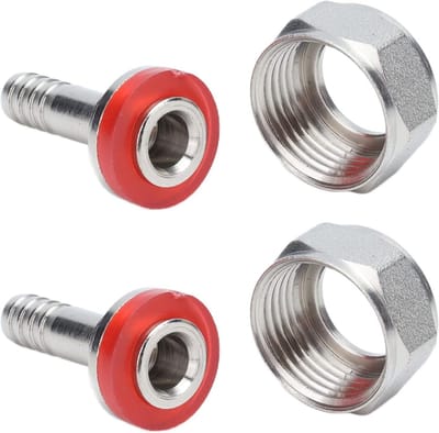 2 Stuks Amerikaanse Type Vaatkoppeling, RVS Bier Vaat Connector, 5/16in Barb Aansluiting voor Bier Slang, Perfect voor Thuisbrouwerij en Feestjes