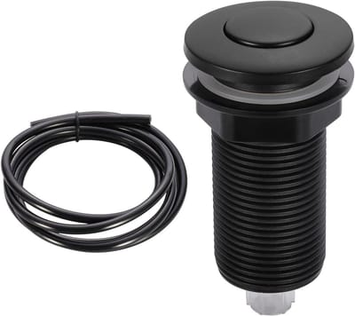Afvalverwijderingsschakelaar - Spoelbakschakelaar - Afval Verwijderen - Roestvrijstalen Klep - 6.6 cm - Zwart