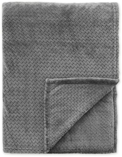 Byrklund Plaid V-Bone - 130x160 - 100% Polyester - Antraciet