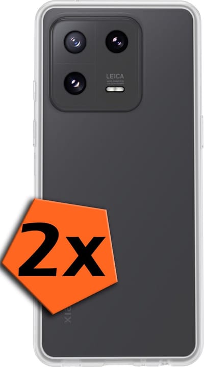 Hoes - 2 Stuks - Geschikt voor Xiaomi 13 - Sterk & Shockproof - Case Siliconen - Back Cover - Telefoon Hoes - Transparant