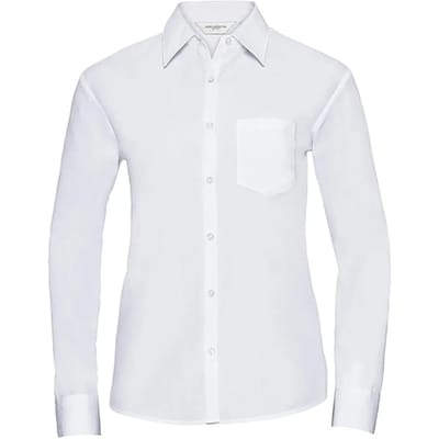 Dameshemd met lange mouwen Russell Athletic Poplin