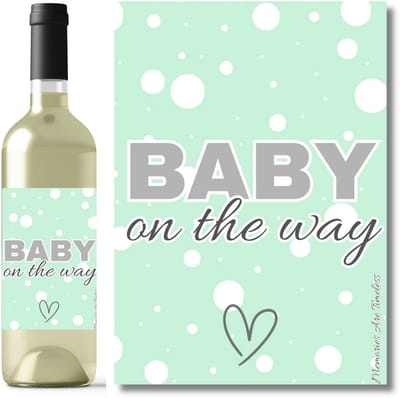 Wijnetiket Zwangerschap – Baby on the way – Originele zwangerschapsaankondiging