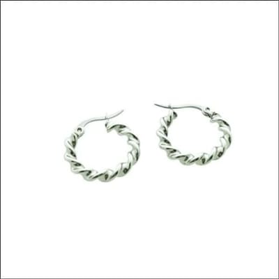 Aramat Jewels | Oorringen | Stalen Huggie Oorringen 20mm RVS | | | |3mm | Staal | Volwassenen | Verkleurd niet