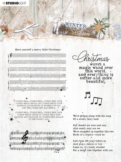 Studio Light Clear Stamp - Winter Charm nr.493 - 140x140mm