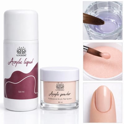 Goodbitz - Acrylpoeder en acrylvloeistof - 2-delig - Acryl - Acryl poeder - Acrylpoeder set - Acryl set - Acryl vloeistof - Acrylvloeistof - Acryl nagels - Acryl nagels starterspakket