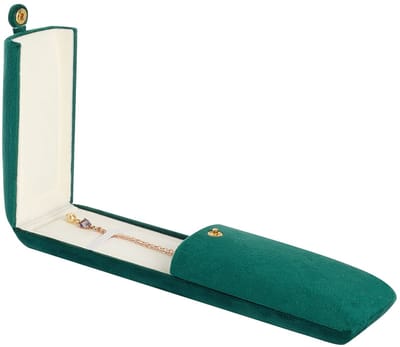 Store_9 - Fluwelen Kettingdoos - Sieraden Organizer - Donkergroen - Luxe Geschenkdoos - Perfect voor Verjaardag en Bruiloft