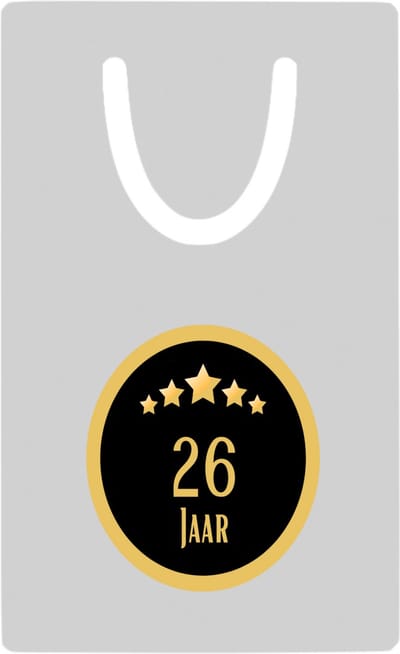 Hacebo® - 26 jaar metalen boekenlegger - iemand die 26 jaar is geworden of 26 jaar lang een relatie hebben of getrouwd zijn - verjaardagscadeau - verjaardag - cadeau - kado - geschenk - gift Bladwijzer boekenleggers - 7.6 cm x 5cm