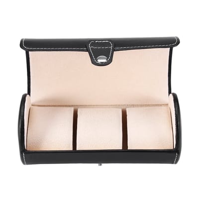 Dailygoody - Watch Roll Holder - Horloge opslag - Hoogwaardige PU leer - Rond - Display case - Perfect voor geschenken - Geschikt voor dames en h