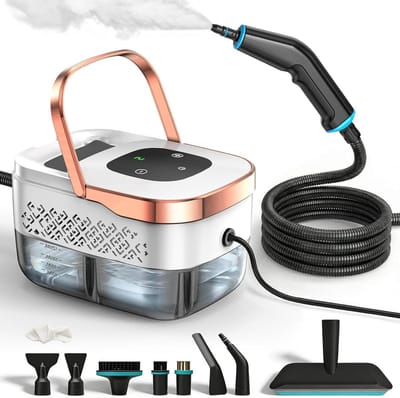 Stoomreiniger Handapparaat - Stoomreiniger Gestoffeerd - Hygiënisch Huis - Chemicaliënvrij Reinigen - 1250ml - Wit