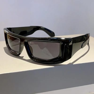 Y2k Wrap Rond Heren Zonnebril Nieuw Metaalrand Buiten Sport Dames Zonnebril Trendy Ontwerp Vintage UV400 Brillen A gray