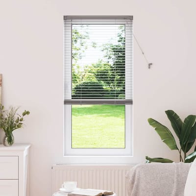 vidaXL - Venetiaanse - jaloezie - zilver - 175 - x - 55 - cm - 25 - mm - Aluminium