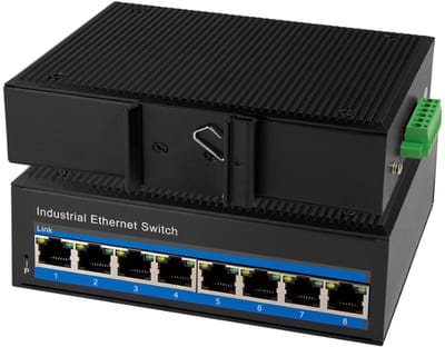 LogiLink NS201P Industrial Ethernet Switch 8 poorten 10 / 100 MBit/s PoE-functie