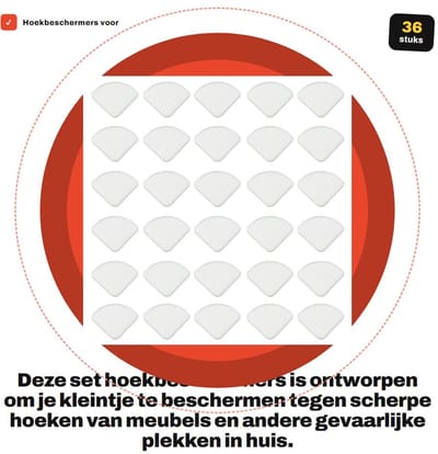 Dailygoods- Hoekbeschermers - 36 Stuks - Premium Siliconen - Randbeschermers - Meubelbescherming - Veiligheid voor Baby's