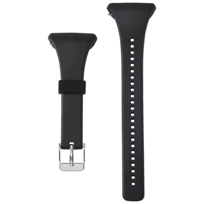 Dailygoods - Siliconen horlogeband - Verstelbare polsband - Comfortabel en duurzaam - Zwart - Compatibel met Polar FT4 FT7 - Ideaal voor fitnessliefhe...