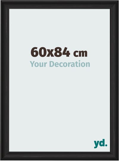Your Decoration - Fotolijst 60x84 cm - MDF - Zwart Houtnerf - Lazio