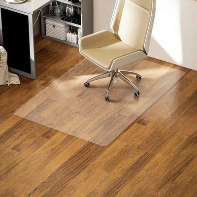 Roossentials vloerbeschermingsmat - Vloerbeschermer - Bescherming vloer - Bureaustoelmat - Vloermat - Voor thuiskantoren - Transparant - 100 x 150 cm