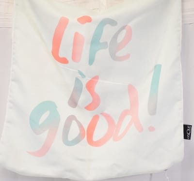 Unique - sierkussenhoes - 3 stuks - kussenhoes - kussenhoesje - 45 x 45 cm - lichtblauw - mint - oranje - roze - met rits - life is good