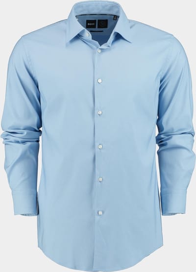 BOSS Black Business hemd lange mouw Blauw P-HANK-kent-C1-222 10241343 0 50503356/451