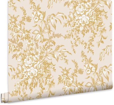 Laura Ashley Picardie Behang - Bloemen - 10mx52cm - Geel