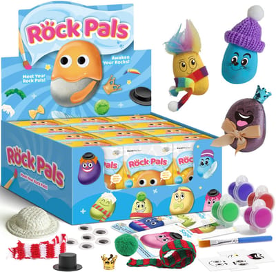 Dailygoods- Schilderij Kit Rock - Schilderij Kinderen - Schilderij Feest - Schilderij Vrienden - Creatieve Activiteit - Geschikt voor Kinderen - Schilderpakket