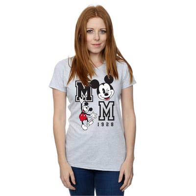 Disney Dames/Dames Springen en Knipogen Mickey Mouse Knipoog T-shirt (Sportgrijs)