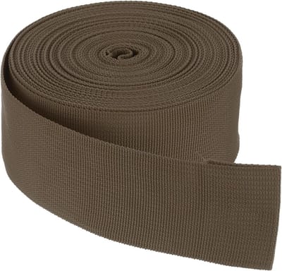 Nylon Singelband - Platte band - Doe-het-zelf projecten - Sterk en duurzaam - 10 Yards x 2 Inch - Donkerbruin