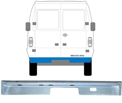 Reparatiepaneel achterbumper versterking voor Mercedes T1 207-410 1977-1995