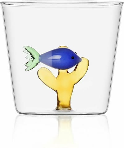Ichendorf Milano - Waterglas Blue Fish Amber Seaweed - Waterglazen
