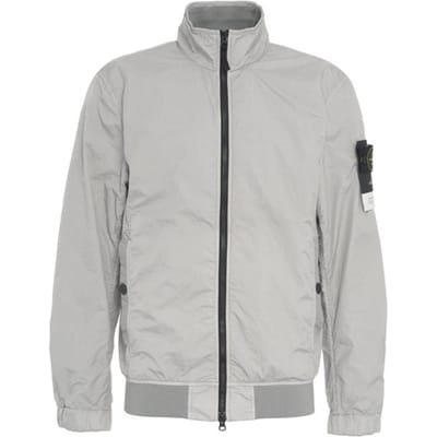 Stone Island Lente/Zomer 25 Hars Nylon Winddicht Waterdicht Ritskraag Jas Heren Jas Lichtblauw K1S154100037S0A23-V0061 XL