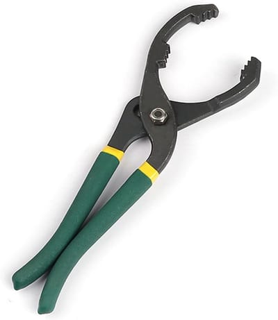 Dailygoods- Oliefiltertang 24 cm - Verstelbaar - Oliefiltersleutel - Voor Ø 40 mm tot Ø 150 mm - Staal - Lichtgewicht 330 g - Oliefilter Sleutel