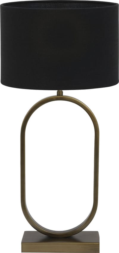 Light & Living Tafellamp Jamiri/Livigno - Ant, Brons/Zwart - Ø30x67cm - Tafellamp met kap
