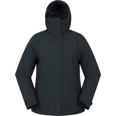 Mountain Warehouse Dames Mallory Korte Waterdichte Gevoerde Jas (Zwart)