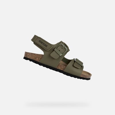 GEOX GHITA JONGENS Sandalen - MILITARY GREEN - Maat 25