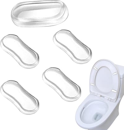 Toiletbril Bumpers - Zachte Kussens - Verhoogd Comfort - Zelfklevende Pads - 5 Stuks - Transparant