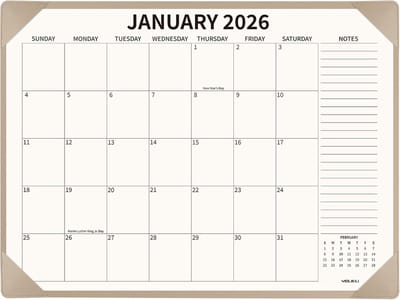 Grote Bureaukalender Tafelonderlegger 2025-2026 Bureaubeschermer